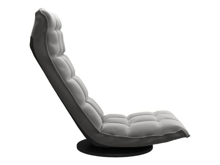 Confortable Chaise pivotante de sol Entièrement réglable Gris foncé Velours__22415