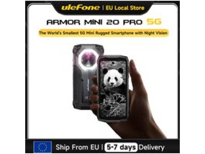 Ulefone Armor Mini 20 Pro 5G 4.7' Robuuste Telefoon 64MP Nachtcamera Android Smartphone 6200mAh 16GB+256GB Mobiele Telefoon LED
