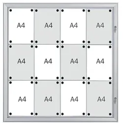 Franken Feuerfester Schaukasten »Security SKB12S« silber, 96.9x100.4x2.3 cm
