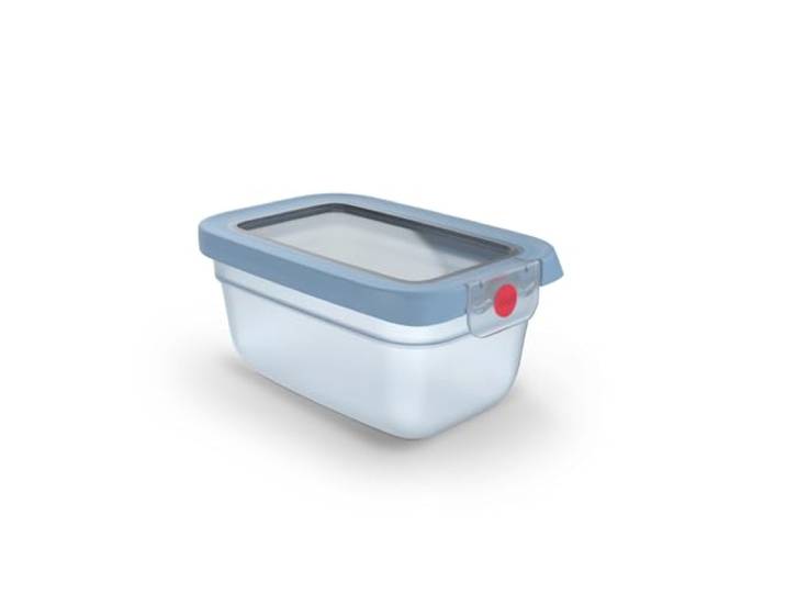 EMSA oneClick Frischhaltedose, verschlossen mit nur 1 x Klick, Lebensmittel 2 x länger frisch, 100% dicht, Made in Germany, 0,75L, gefrier-, mikrowellen- und spülmaschinengeeignet, blau, N1210400