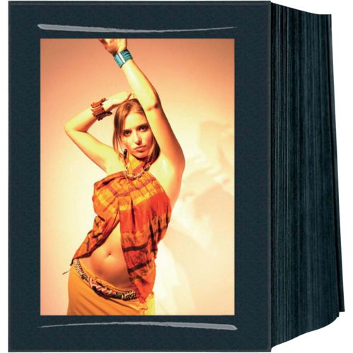 1x125 Daiber Endlospassepartouts 13x18cm Leinen schwarz Pinselstr