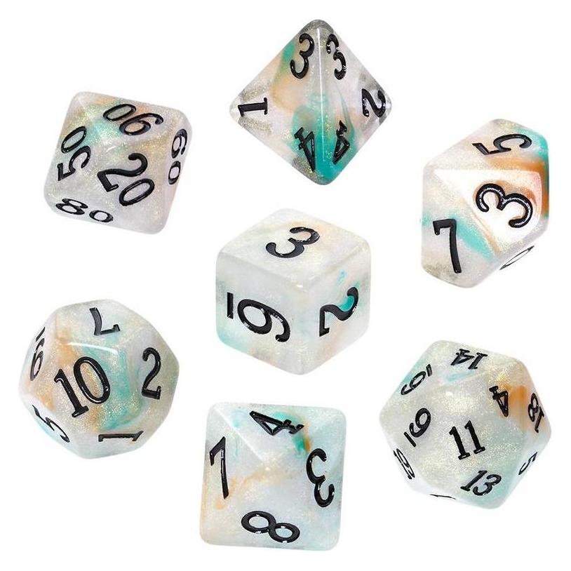 Rebel RPG Würfelset - Acryl - Golden Ore (2TON/RPG/RUDZLO)