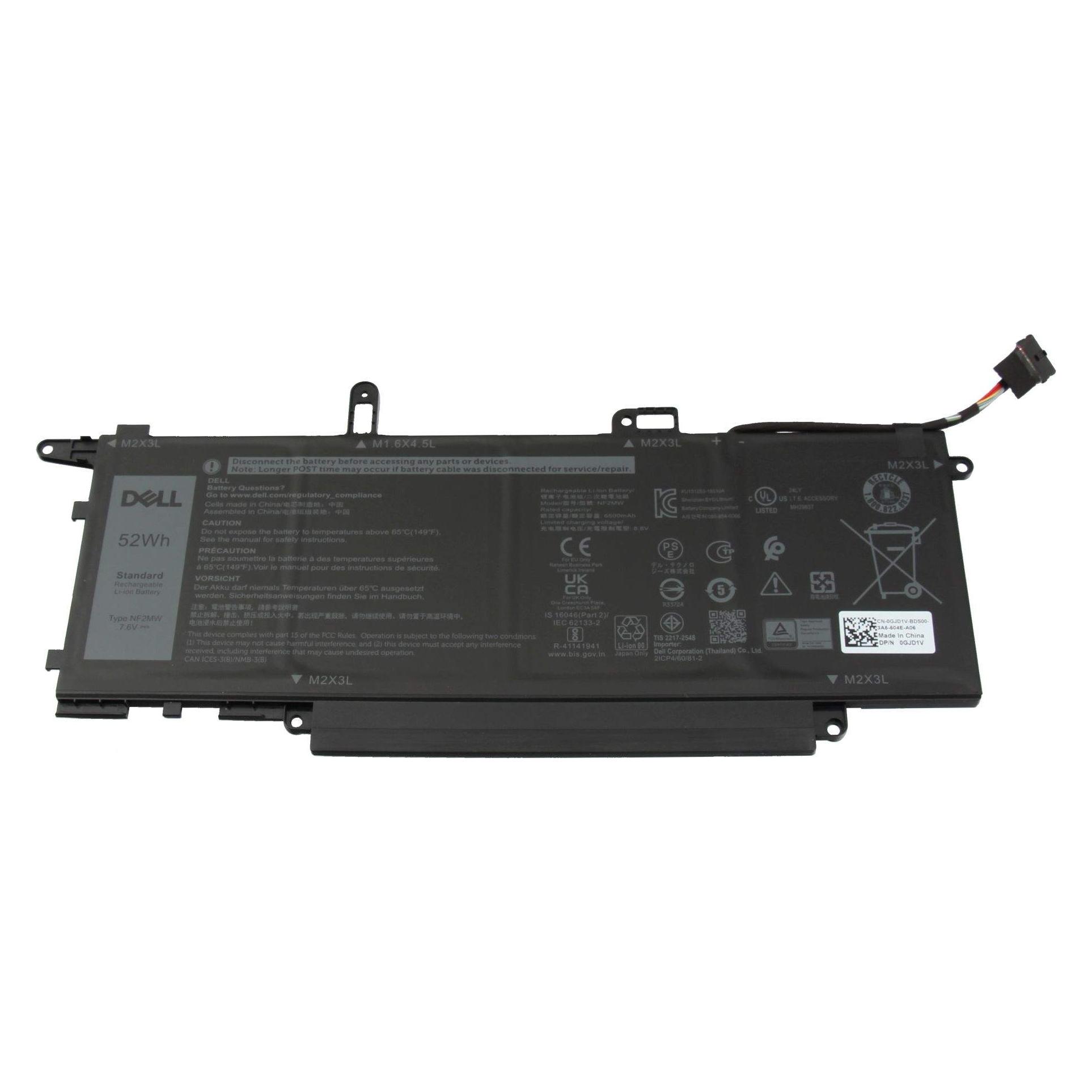 Dell Battery, 52WHR, 4 Cell (4 Zellen) (CHWV6)