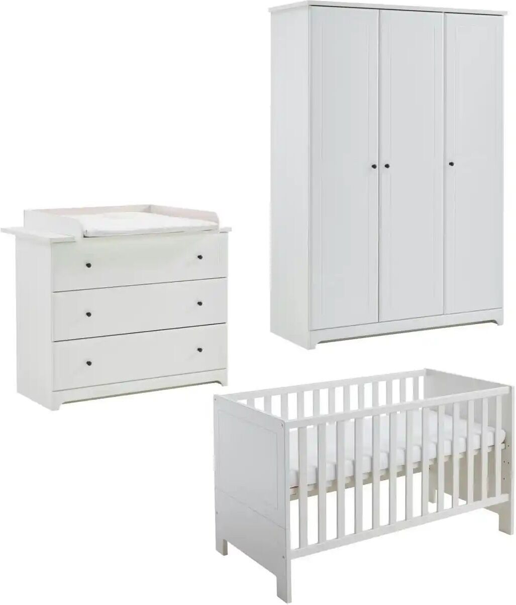 Höffner Babyzimmer 3er-Set  Thilo ¦ weiß ¦ Maße (cm): B: 392 H: 379