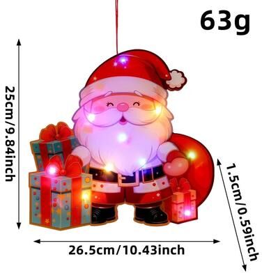 Uplift Essentials LED Christmas Santa Claus Ornament santa Claus