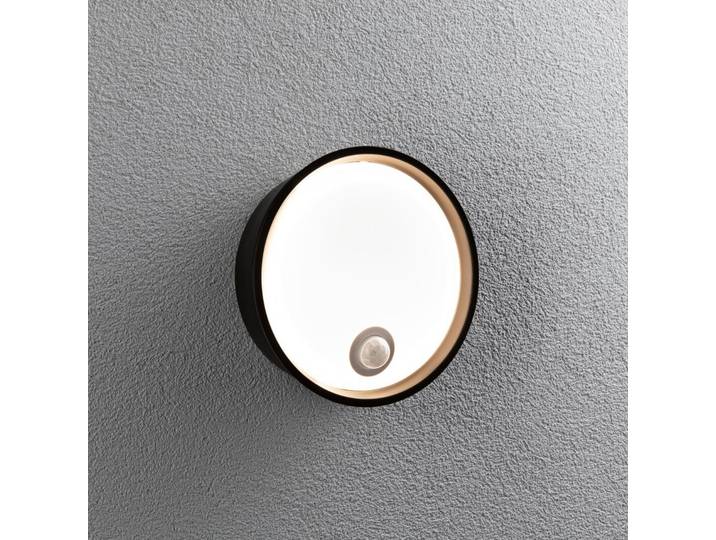 Platomo Applique Murale d'Extérieur avec Sensor SWR Noir - Paulmann - Plastique - Rond