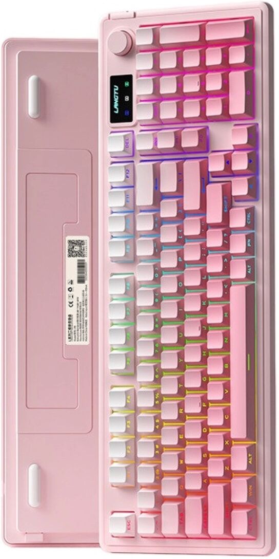 INF Tri‑Mode Bluetooth kabellose Tastatur für Gaming und Büro, RGB-Hintergrundbeleuchtung, leise Membran, 26‑Tasten