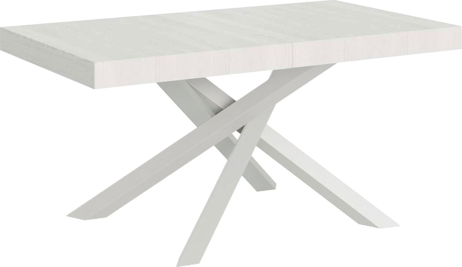ITAMOBY - Ausziehtisch 160/264x90 cm Volantis Esche weiß Tischbeine Weiß