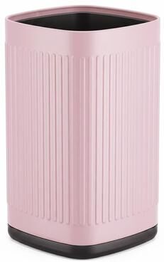 YUN 2.6 Gallon Metal Bathroom Trash Can, Open Top Waste Basket with Waterproof Durable Design & Non-Slip Base