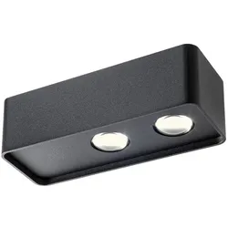 LED-Wandleuchte Yuki schwarz matt 18x7x5.5 cm