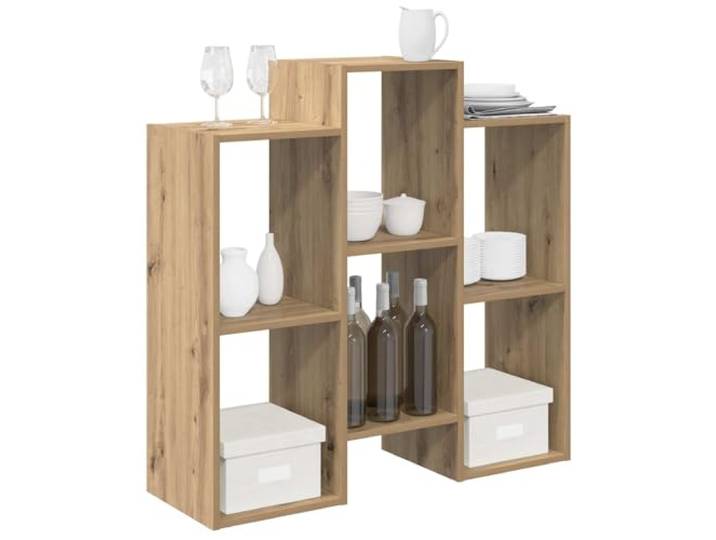 KTHLBRH Anrichte Eiche Handwerk 90 x 30 x 90 cm Technisches Holz, 3 feste Einlegeböden, 10 kg pro Regal, Montage erforderlich, für Wohnzimmer