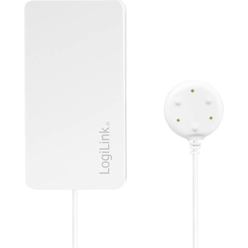 LogiLink SH0114 Wi-Fi Smart Home Waterleksensor, wit, Tuya compatibel met Amazon Alexa en Google Home