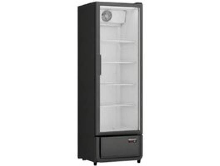 Armoire à boissons réfrigérée - 280L - 1 porte vitrée - +2/+10°C - Noir/Intérieur blanc