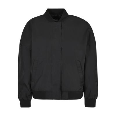 Bomberjacke URBAN CLASSICS "Urban Classics Damen", Damen, Gr. XS, schwarz, 100% Polyester, unifarben, normal, Rundhals, Jacken Bomberjacke