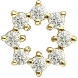 14 Karat Gold Anhänger für Clicker MOISSANIT-KREIS