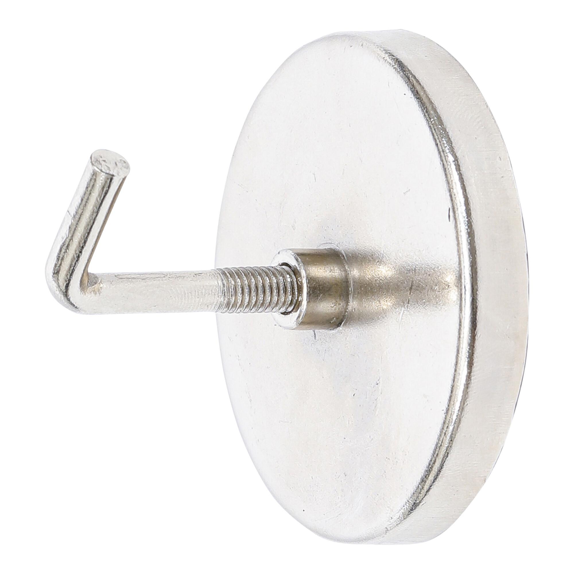 BGS DIY Magnet-Haken rund Ø 60 mm aus Metall für Werkstatt und Haushalt mit Tragkraft bis zu 32 kg, 79915)