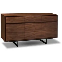 Wohnzimmer Kommode in Walnussfarben 155 cm breit