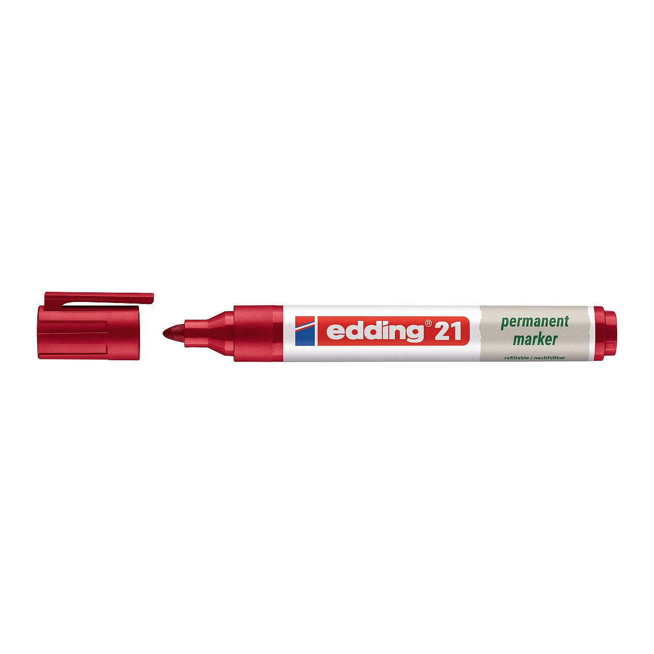 edding 21 EcoLine Permanentmarker rot 1,5 - 3,0 mm, 10 St.