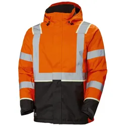 Warnschutz Winterjacke "UC-ME" Nachtleuchtend - 3XL - orange/schwarz