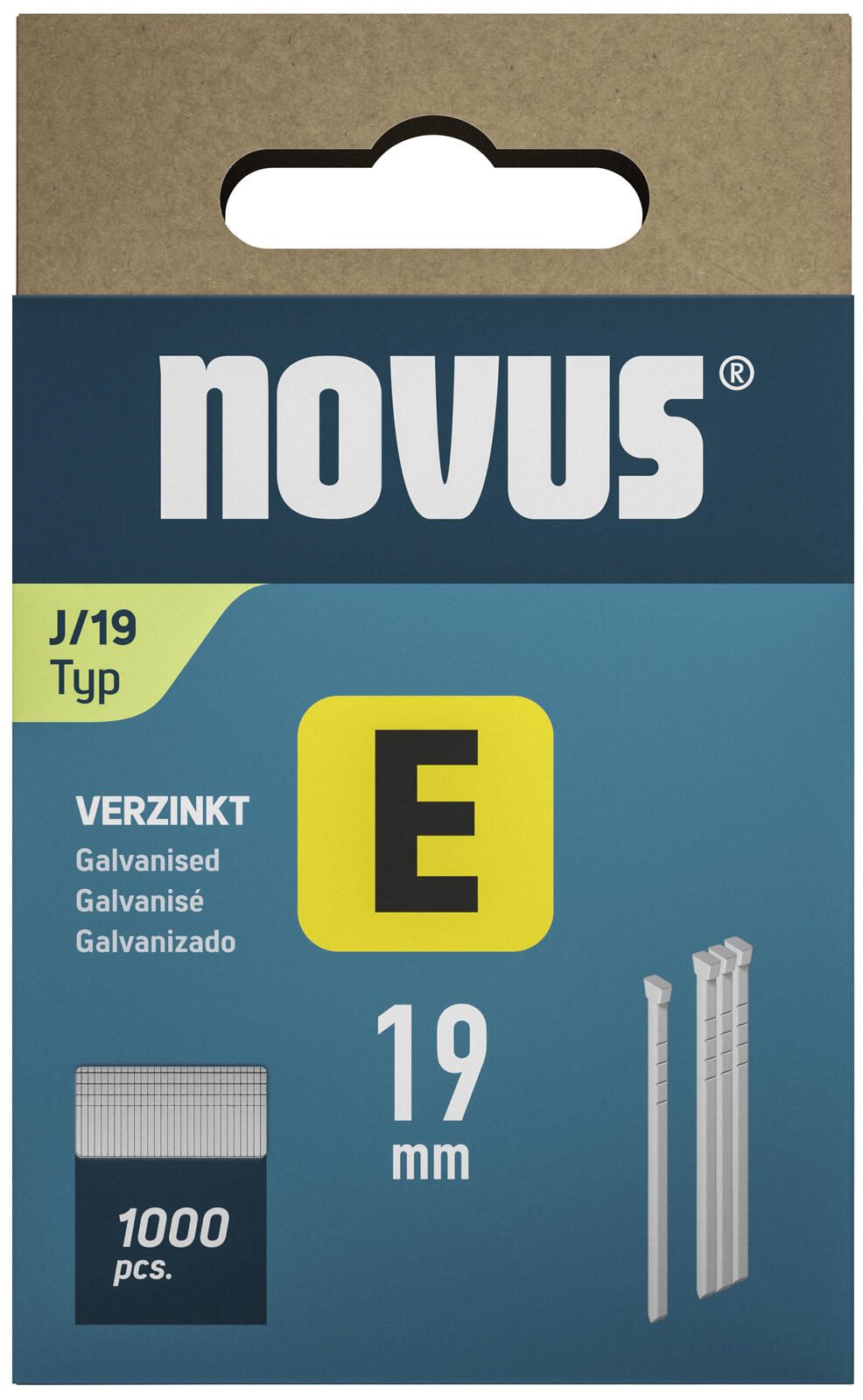 novus Tackerklammern Nägel 19 mm 044-0090