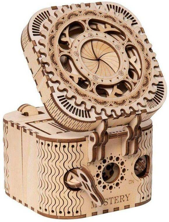 Boîte à trésors - Puzzle 3D Mécanique en bois Rokr