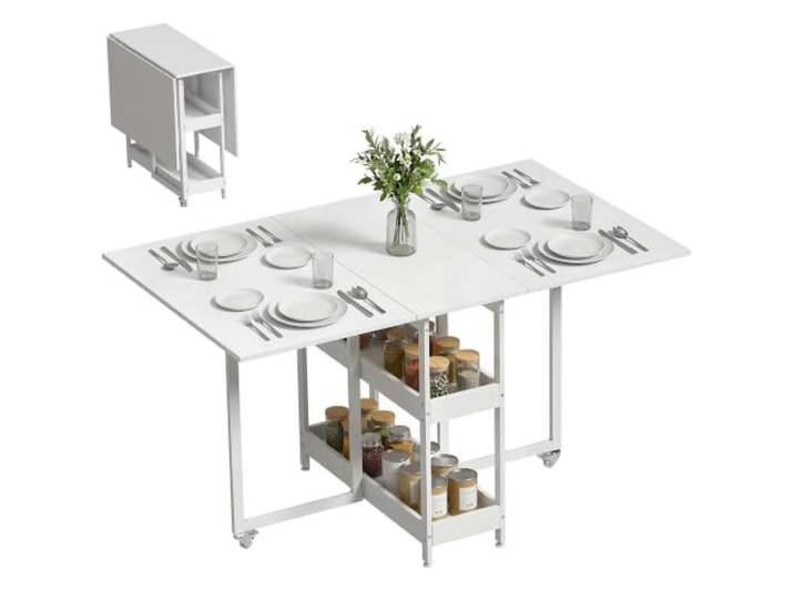 HOMCOM Esstisch Klappbar für 2-4 Personen 133,4x80x75 cm Weiß