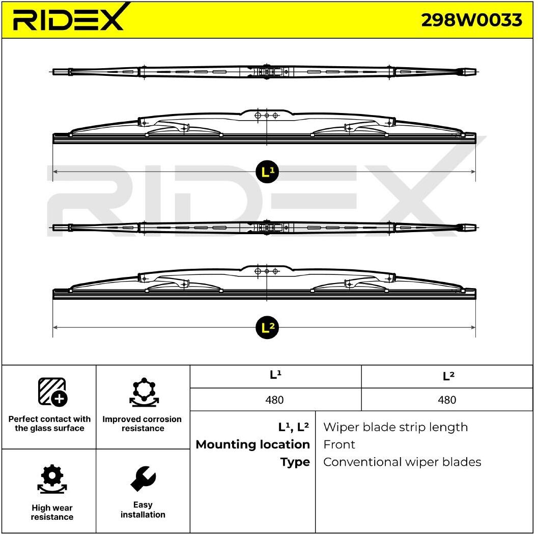 RIDEX 298W0033 Wiper blade