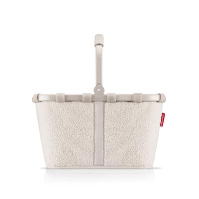 Einkaufskorb REISENTHEL "carrybag", beige (teddy sand), B:48cm H:29cm T:28cm, Polyester, Einkaufskörbe, Standfüße, ummantelter Griff zum Umklappen, Innentasche Reißverschluss