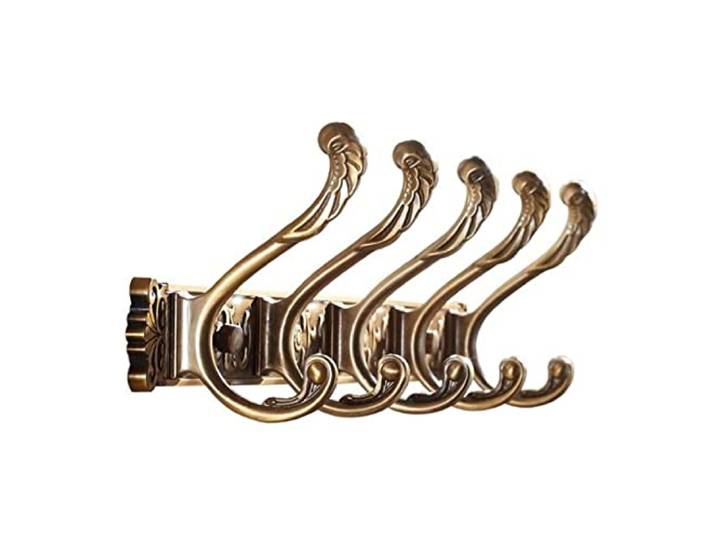AZHKJKZH Kleiderhaken Wand Kleiderbügel Hutbügel Wandmontierter, Wird In Schlafzimmer-Wohnzimmer-Korridorregalen Für Kleidung Verwendet Bad Küche Badezimmer(6 Hooks)