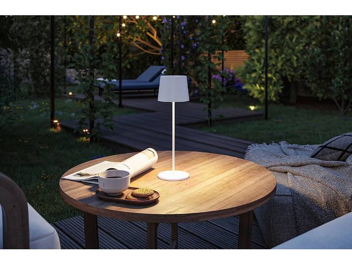 Tischleuchte Gilo 11 x 35 x 11cm Weiß/Weiß Aluminium, lackiert Polyacryl LED LED-Platine