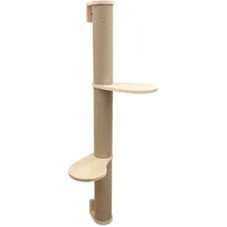 Kerbl Kratzsäule Timber (127 cm, Braun, Hellbraun), Katzenbaum