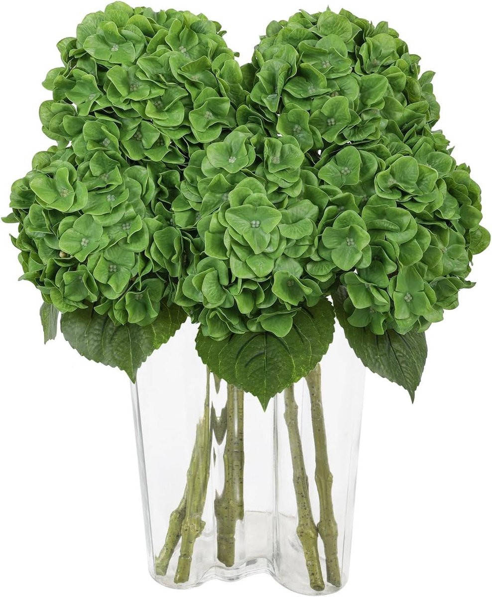 Kunsthortensia Bloemen Boeket Groen - 40 cm Hoog