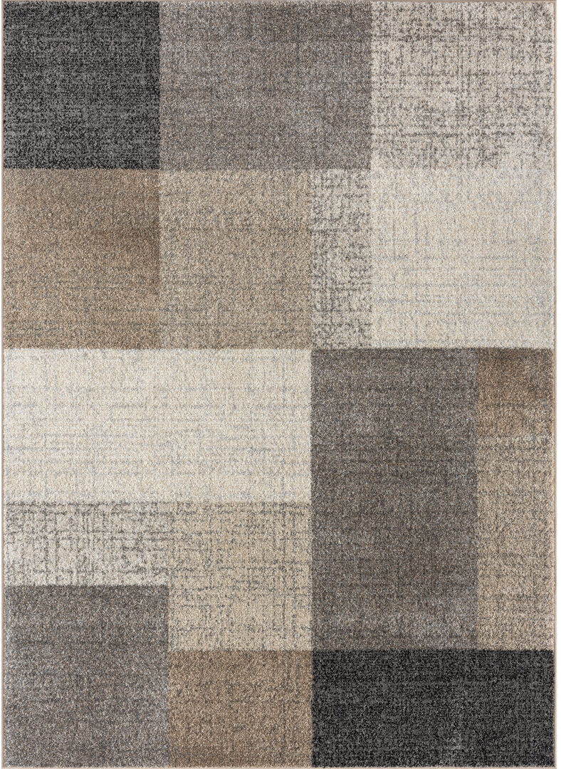Metro Cashton Geometric Print Area Rug Beige Rectangle 160 x 220cm
