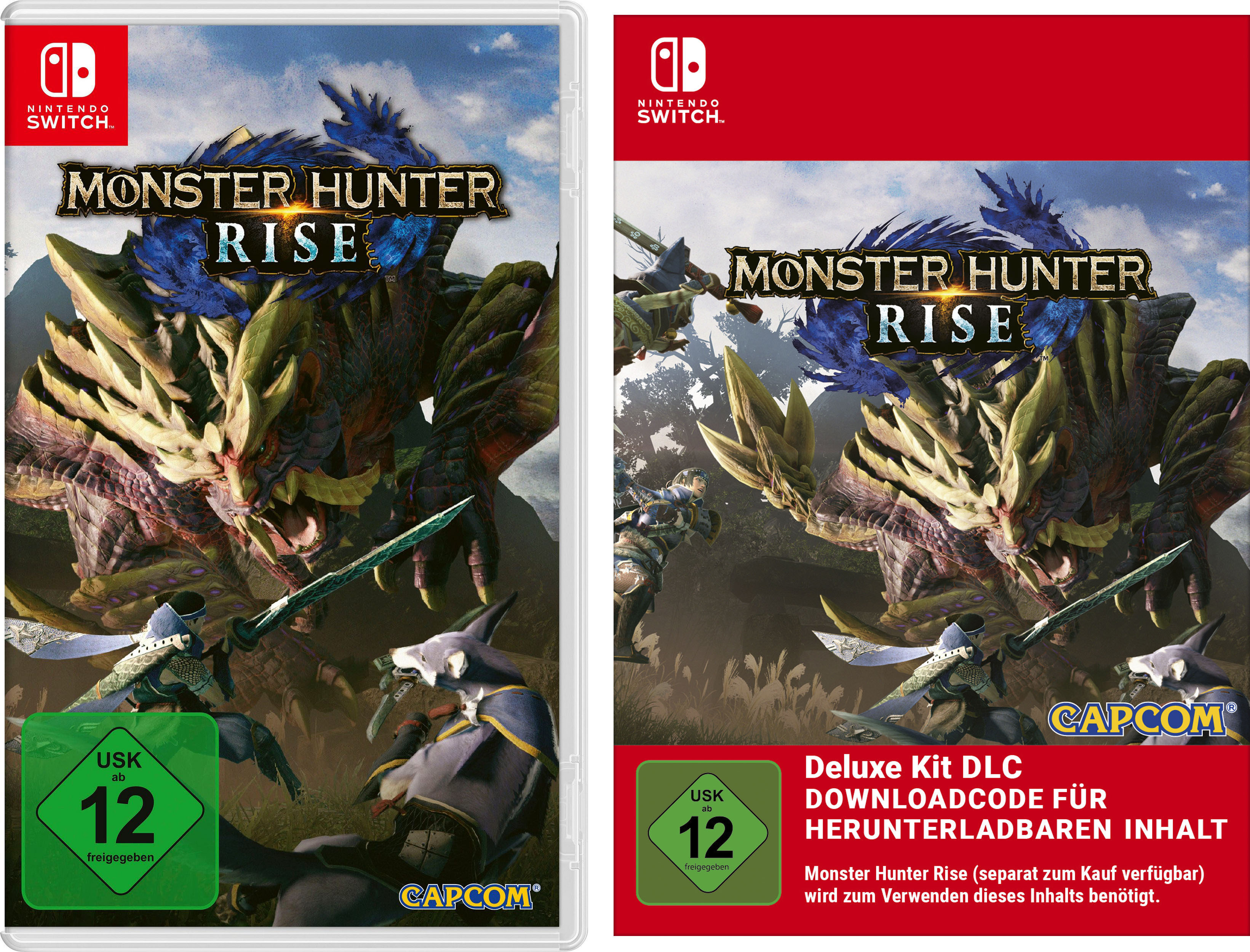 SWITCH Spielesoftware "Monster Hunter Rise + Deluxe Kit DLC", bunt (weiß, neutral), Nintendo Switch, Spielesoftware, Spielesoftware
