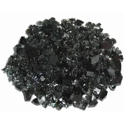 Gardenforma Deko Glas Splitt für Gas-Feuerstellen, Carbon Black 5-8 mm, 10 kg schwarz