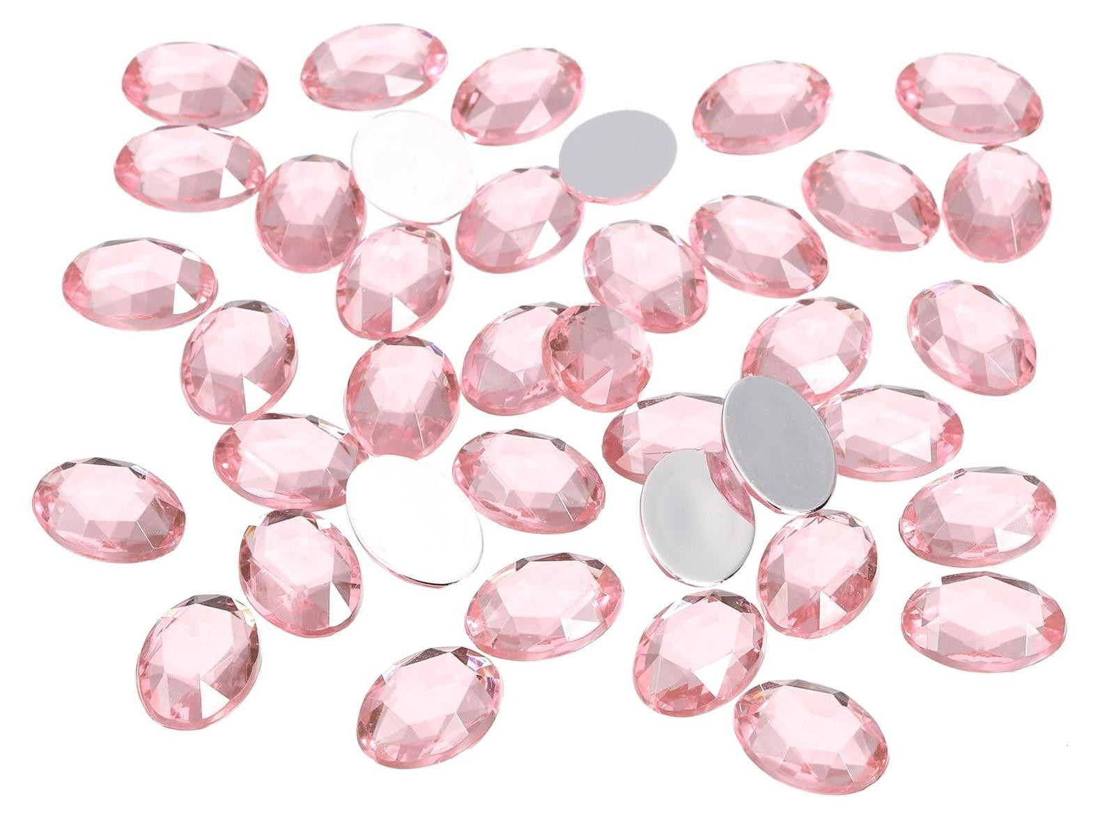 Solidchoice 50 stuks acryl cabochons lichtroze voor handwerk
