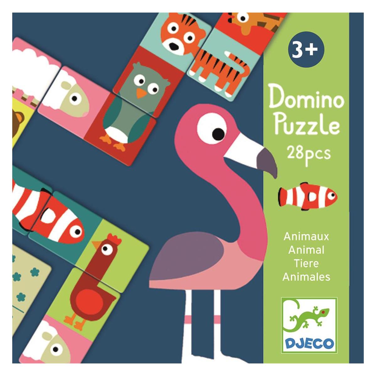 Djeco Lernspiel Domino Tiere (mult) (Deutsch, Englisch, Französisch, Italienisch) (5408165)