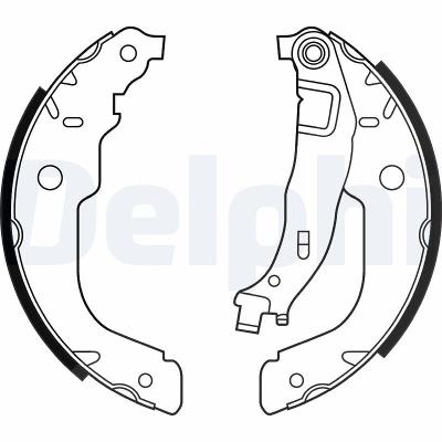 Delphi Bremsbackensatz [Hersteller-Nr. LS2000] für Ds, Citroën, Peugeot