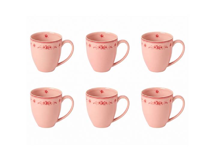 Kaffeetasse Vila 6er-Set 11cm Rot/Rosa