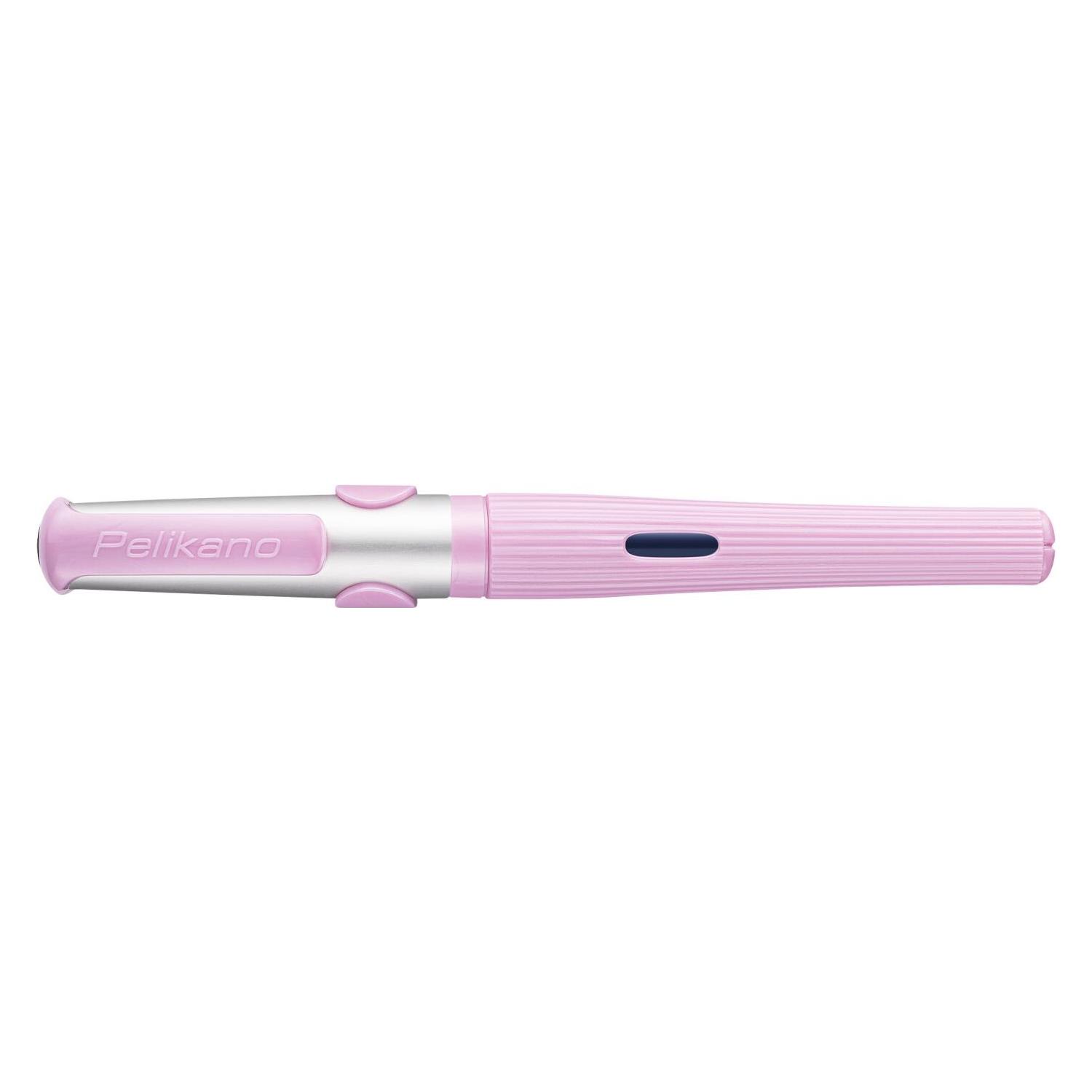 Pelikan Füllhalter o structure P481L, pink Schaft mit Rillenstruktur, ergonomische Soft-Griffzone (1x) (824552)