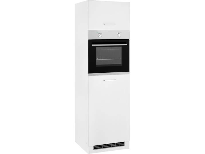 Backofenumbauschrank KOCHSTATION KS-Kehl , weiss (weiß), B:60cm H:200cm T:60cm, MDF, Schränke, Backofenumbauschrank, Breite 60 cm