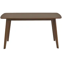 Skandinavischer rechteckiger Esstisch aus dunklem Holz, Nussbaum, L150 cm LEENA