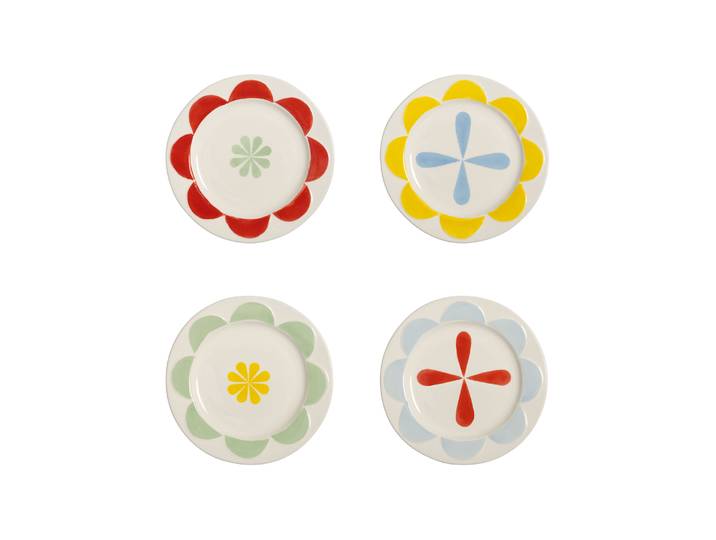 & klevering - Assiette à mignardises Folk - Multicolore - Porcelaine