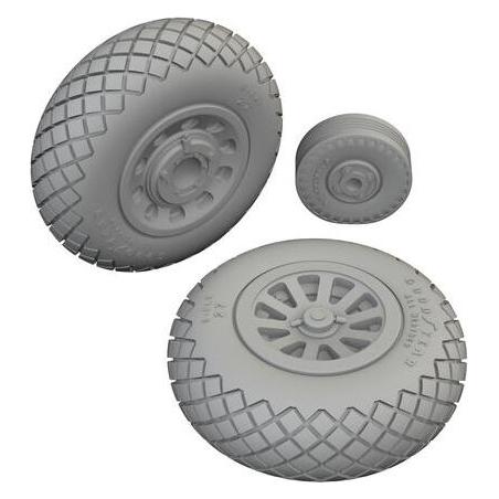 Eduard P-51D wheels diamond tread 2 1/72 (672370)