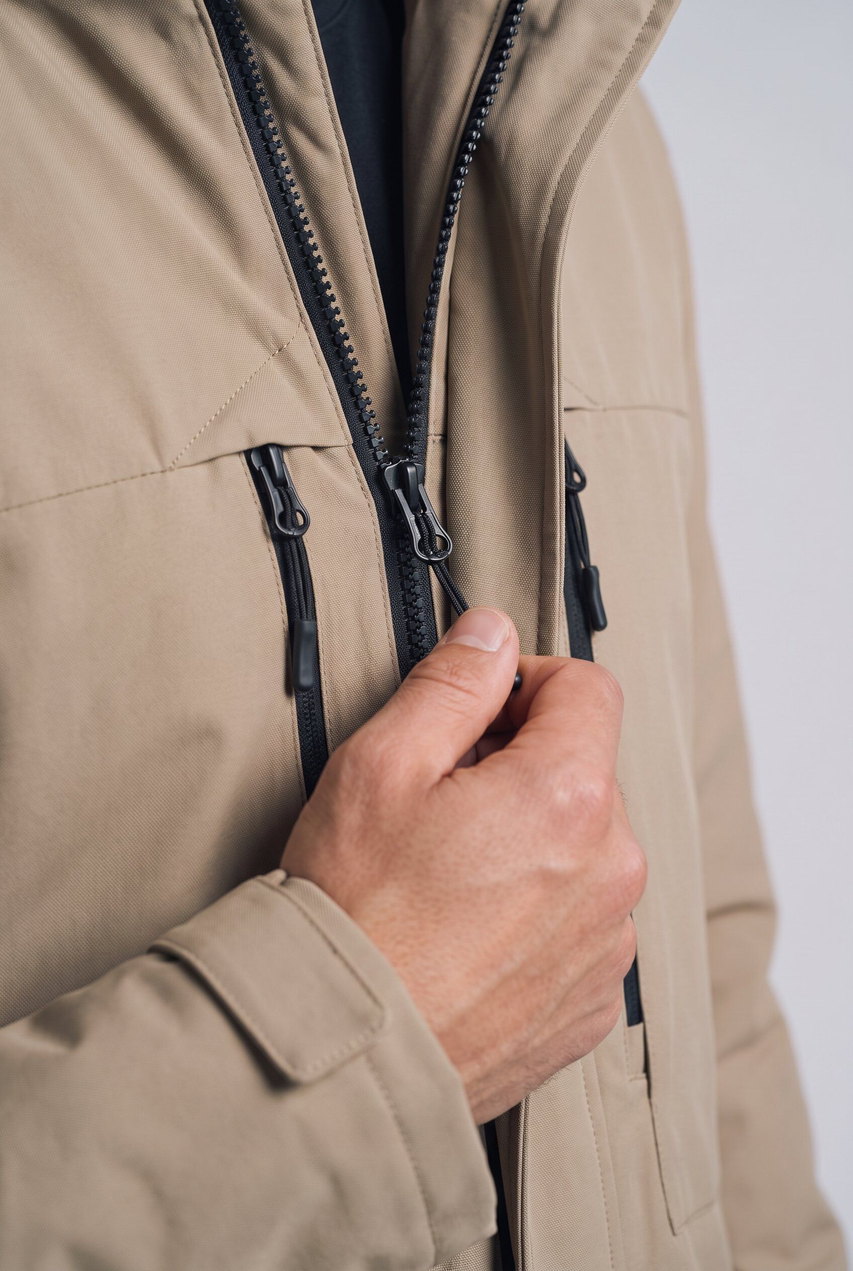 Funktionsjacke ICEPEAK "ICEPEAK ALSTON", Herren, Gr. 54, beige (cafe au lait), Obermaterial: 100% Polyester. Futter: 100% Polyester. Wattierung: 100% Polyester, Jacken Funktionsjacke, Funktionsjacke für den Outdoorbereich, sportlicher Stil, aus Polyester 