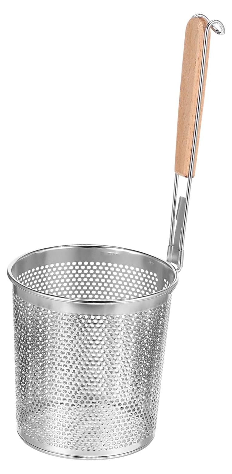 Dripio RVS pastazeef met houten handvat, 14 cm, hittebestendig