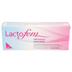 LACTOFEM Milchsäure Vaginalzäpfchen 14 St