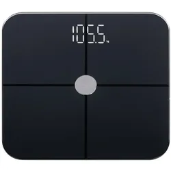 Adler AD 8187 Personenwaage mit Körperanalyse mit App, bis 180 kg, Schwarz