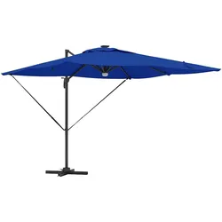 Helloshop26 - Rechteckiger moderner Outdoor-Designer-Sonnenschirm neigbar 286 x 284 x 270 cm Aluminium blau