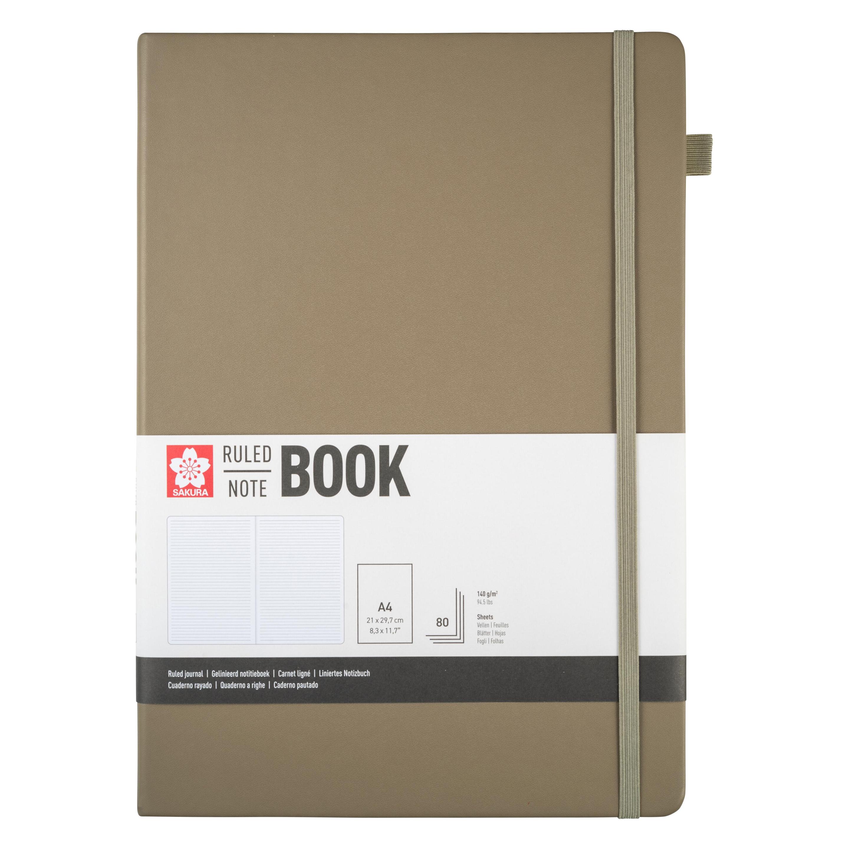Sakura Notizbuch A4 liniert, schlacke Hardcover 160 Seiten (A4, Liniert, Harter Einband) (94147005)